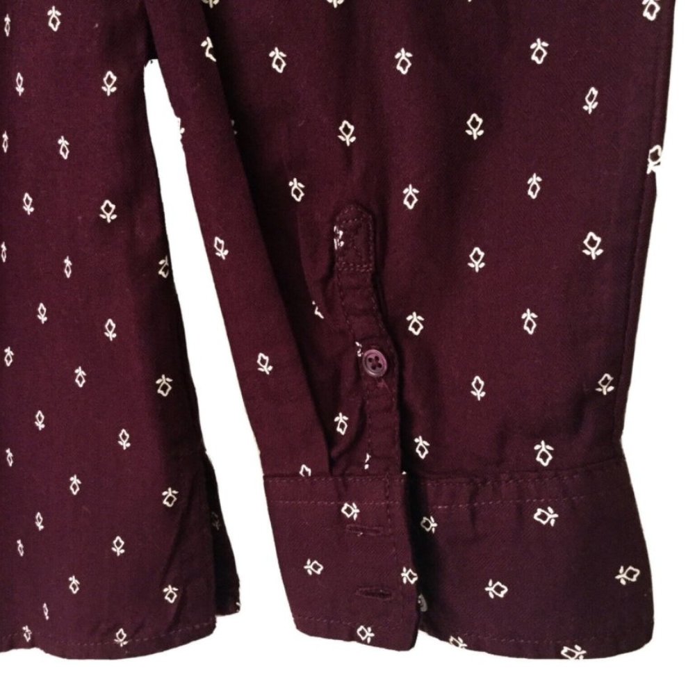 ⛔️SOLD OUT⛔️ SJB Burgundy Boho Button-Down Shirt - Picture 4 of 15